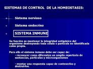 SISTEMAS DE CONTROL DE LA HOMEOSTASIS: