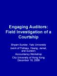 Engaging Auditors: Field Investigation of a Courtship PowerPoint PPT Presentation