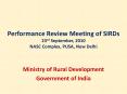 Performance Review Meeting of SIRDs 23rd September, 2010 NASC Complex, PUSA, New Delhi PowerPoint PPT Presentation