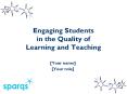 Engaging Students in the Quality of Learning and Teaching PowerPoint PPT Presentation