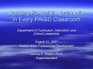 Building Powerful Word Walls in Every PAISD Classroom
