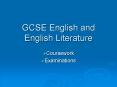 GCSE English and English Literature PowerPoint PPT Presentation