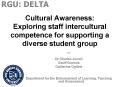 Cultural Awareness: Exploring staff intercultural competence for supporting a diverse student group PowerPoint PPT Presentation