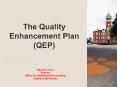 The Quality Enhancement Plan (QEP) PowerPoint PPT Presentation