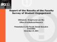 Report of the Results of the Faculty Survey of Student Engagement PowerPoint PPT Presentation