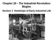 Chapter 20 - The Industrial Revolution Begins