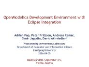 OpenModelica Development Environment with Eclipse Integration