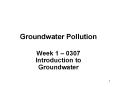 Groundwater Pollution PowerPoint PPT Presentation