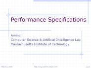 Performance Specifications