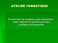 ATELIER THEMATIQUE PowerPoint PPT Presentation