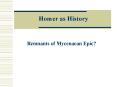 Homer as History PowerPoint PPT Presentation