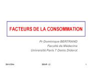 FACTEURS DE LA CONSOMMATION
