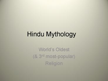 Hindu Mythology