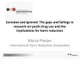 Excluded and Ignored: The gaps and failings in research on youth drug use and the implications for harm reduction Maria Phelan International Harm Reduction Association PowerPoint PPT Presentation
