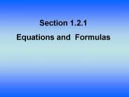 Equations and Formulas