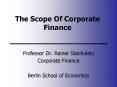 The Scope Of Corporate Finance PowerPoint PPT Presentation