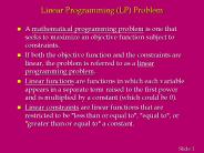 Linear Programming (LP) Problem