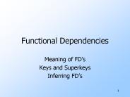 Functional Dependencies