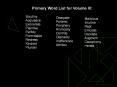 Primary Word List for Volume III: PowerPoint PPT Presentation