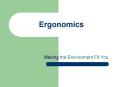 Ergonomics PowerPoint PPT Presentation