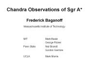 Chandra Observations of Sgr A*