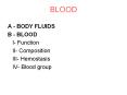 BLOOD PowerPoint PPT Presentation
