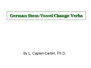 German Stem-Vowel Change Verbs
