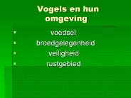 Vogels en hun         omgeving