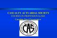 CASUALTY ACTUARIAL SOCIETY PowerPoint PPT Presentation