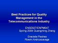 Best Practices for Quality Management in the Telecommunications Industry PowerPoint PPT Presentation