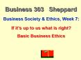 Business 303  Sheppard PowerPoint PPT Presentation