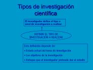 Tipos de investigaci