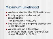 Maximum Likelihood