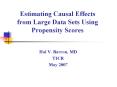 Estimating Causal Effects from Large Data Sets Using Propensity Scores PowerPoint PPT Presentation
