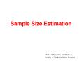 Sample Size Estimation PowerPoint PPT Presentation