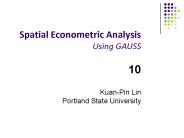 Spatial Econometric Analysis Using GAUSS