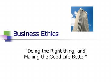 Business Ethics presentation | free to download