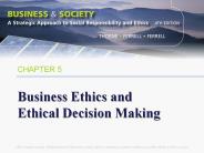 Business Ethics and Ethical Decision Making