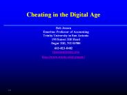Cheating in the Digital Age