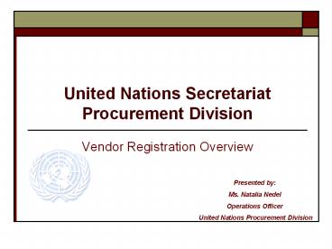 United Nations Secretariat Procurement Division