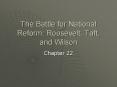 The Battle for National Reform: Roosevelt, Taft, and Wilson PowerPoint PPT Presentation