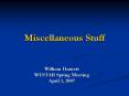 Miscellaneous Stuff PowerPoint PPT Presentation