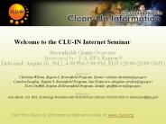 Welcome to the CLU-IN Internet Seminar