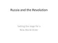 Russia and the Revolution PowerPoint PPT Presentation
