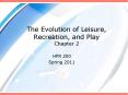 The Evolution of Leisure, Recreation, and Play Chapter 2 PowerPoint PPT Presentation