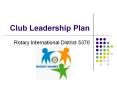 Club Leadership Plan PowerPoint PPT Presentation