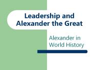 Leadership and Alexander the Great