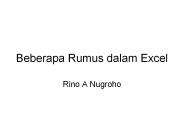 Beberapa Rumus dalam Excel