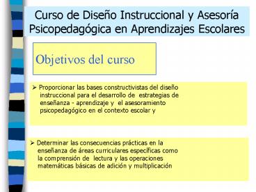 Objetivos del curso