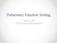 Pulmonary Function Testing